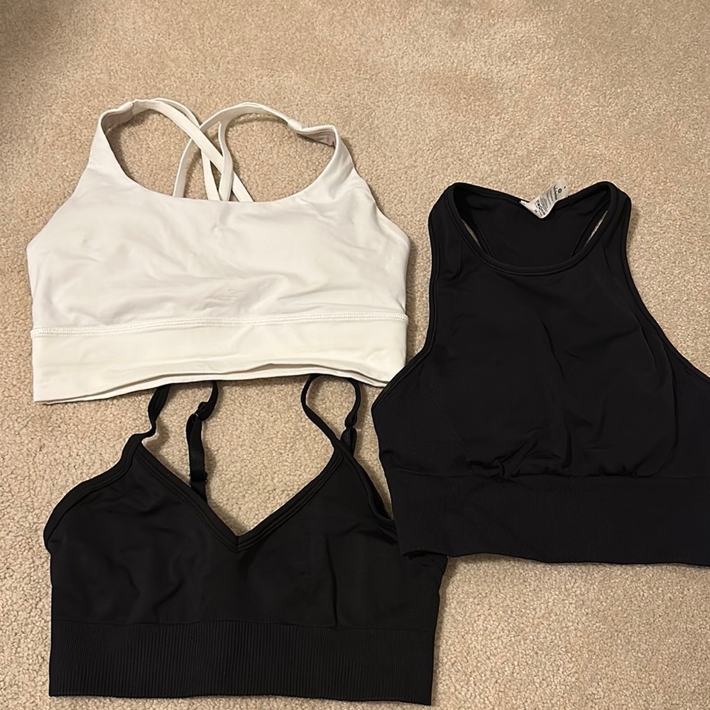 White and Black Sports Bras Set LULULEMON